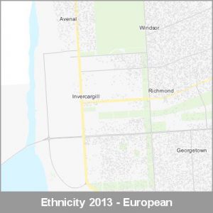 Ethnicity Invercargill European ProductImage 2013