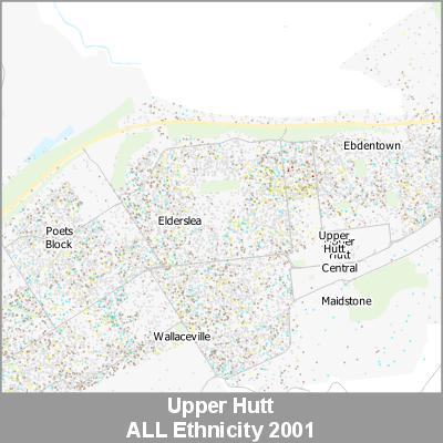 Ethnicity Upper Hutt ALL ProductImage 2001