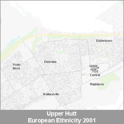 Ethnicity Upper Hutt European ProductImage 2001