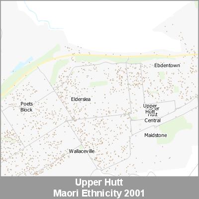 Ethnicity Upper Hutt Maori ProductImage 2001