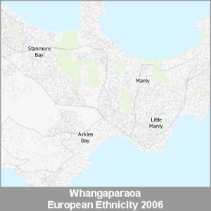 Ethnicity Whangaparaoa European ProductImage 2006